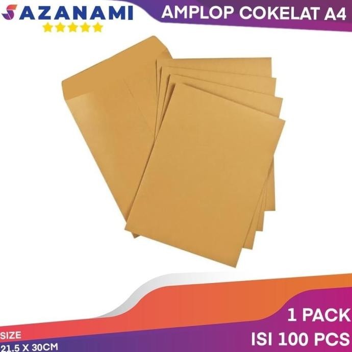 

AMPLOP COKLAT A4 21.5 X 30CM AMPLOP SURAT COKELAT 1 PACK