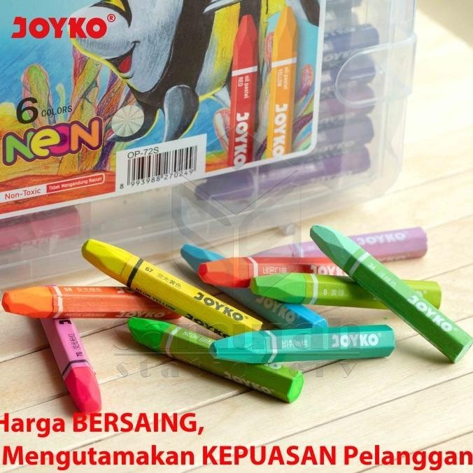 

Crayon Joyko 72 Warna Neon / Oil Pastel OP-72S / Krayon Minyak 72W
