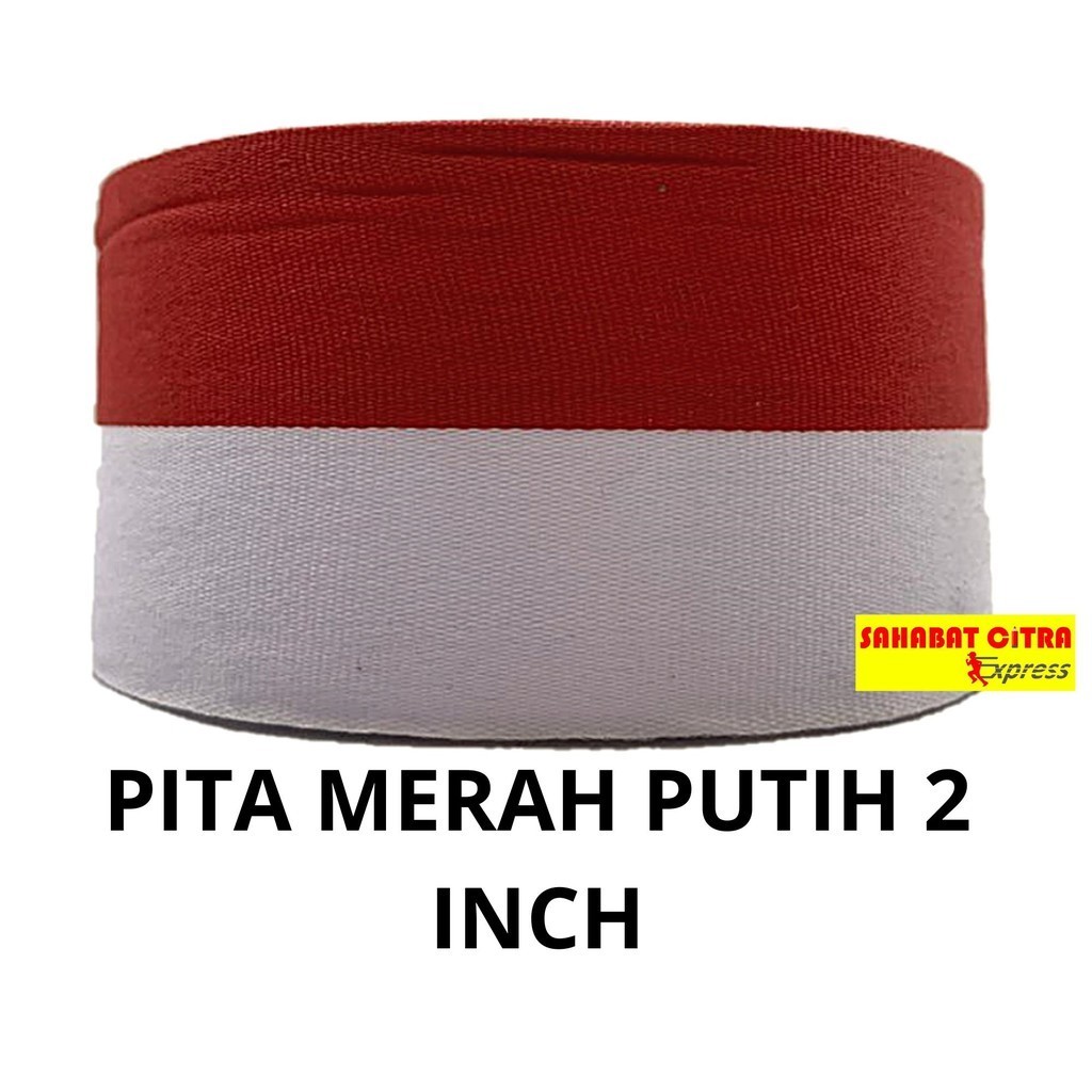 PITA KAIN MERAH PUTIH 2 INCH METERAN