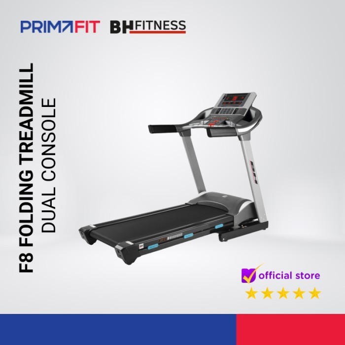 BH Fitness - F8 Folding Treadmill Dual Console Running| PrimaFit