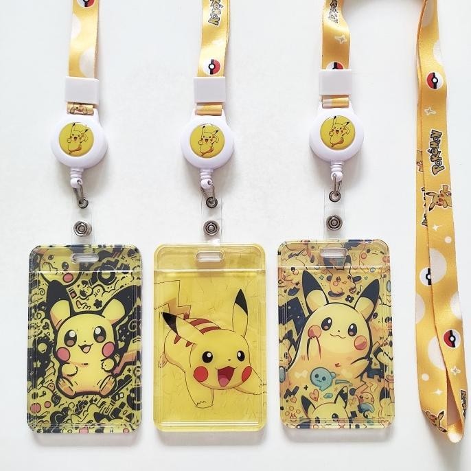 

ID Card Holder Name Tag Lanyard Badge Reel / Kalung Kartu Pokemon Lucu