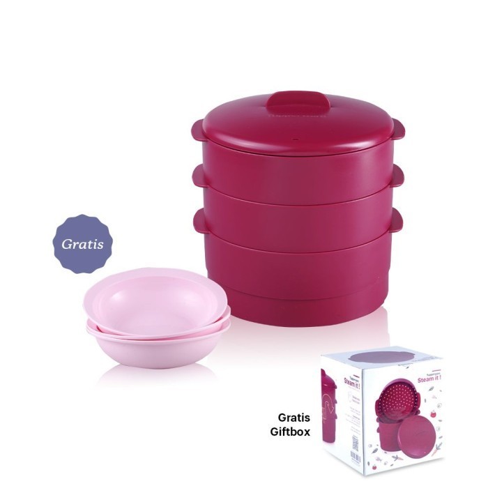 Steamer Kukusan Tupperware / Alat Kukus Steam It 3 Susun With Box