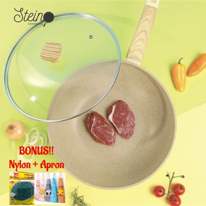 Stein Cookware Wok Pan 30 Cm With Lid / Stein Wajan