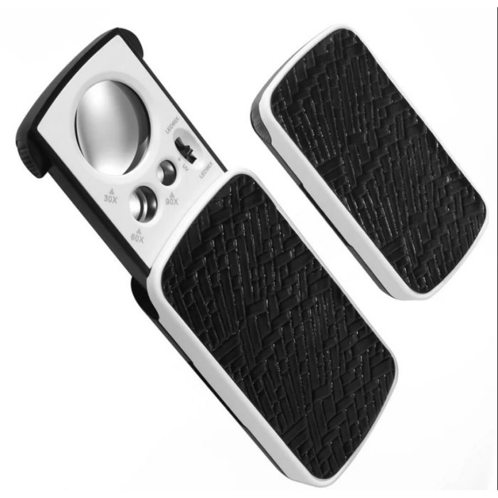 

MAGNIFIYING LOUPE 30X 60X 90X WITH LED LAMP AND UV