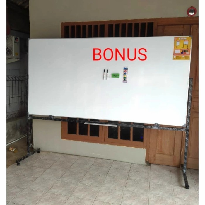 

Papan tulis / Whiteard DAIKI Magnet Double face stand uk 120x240 Cm