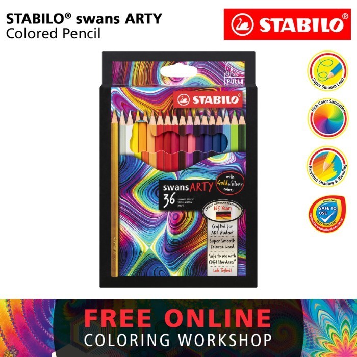 

STABILO swans ARTY Colored Pencils 36 pcs / Pensil Warna isi 36 pcs