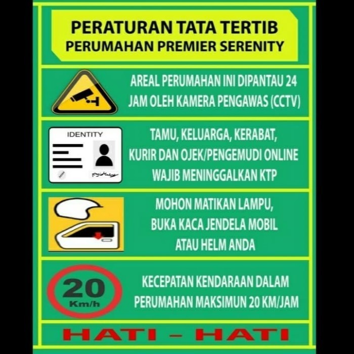 

Custom. Rambu si Himbauan atau Plang Papan Nama ukuran 80x100