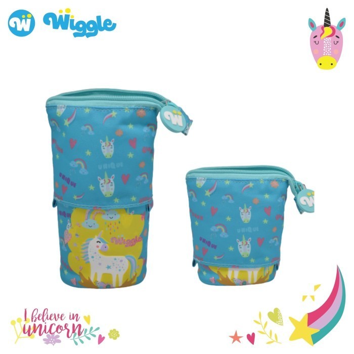 

WIGGLE STAND PENCIL CASE / TE MPAT PENSIL DILIPAT DESAIN UNICORN