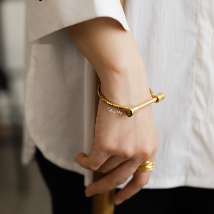 Haf Dear Me - Zelda Bracelet (Titanium 14K Gold Plated) Gelang Wanita Cewe