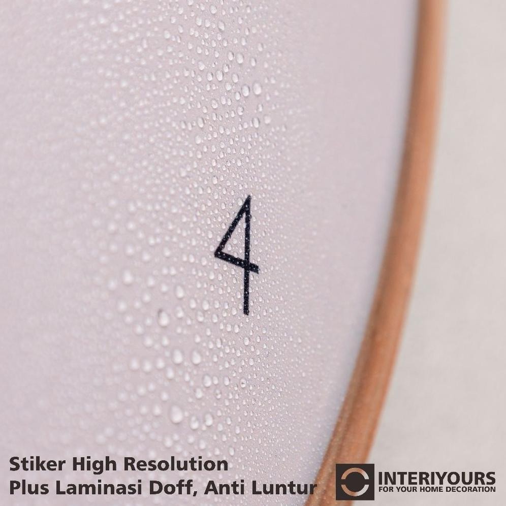 Jam Dinding Aesthetic Bulat Tidak Bersuara Tanpa Kaca