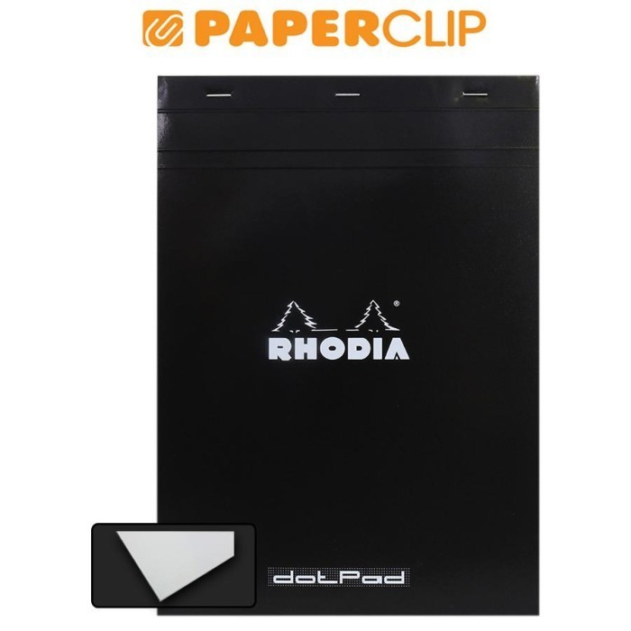 

NOTEPAD RHODIA N18 HEAD STAPLED BLACK A4 DOT GRID 18559C