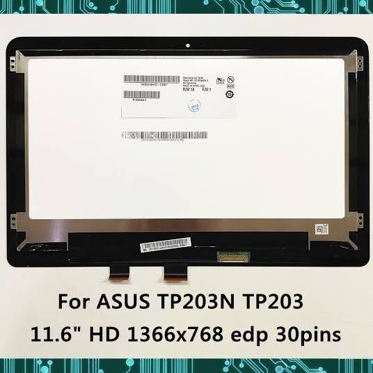 Lcd led asus tp203 tp203n tp203nah tp203mah touchscreen front bezel ASLI