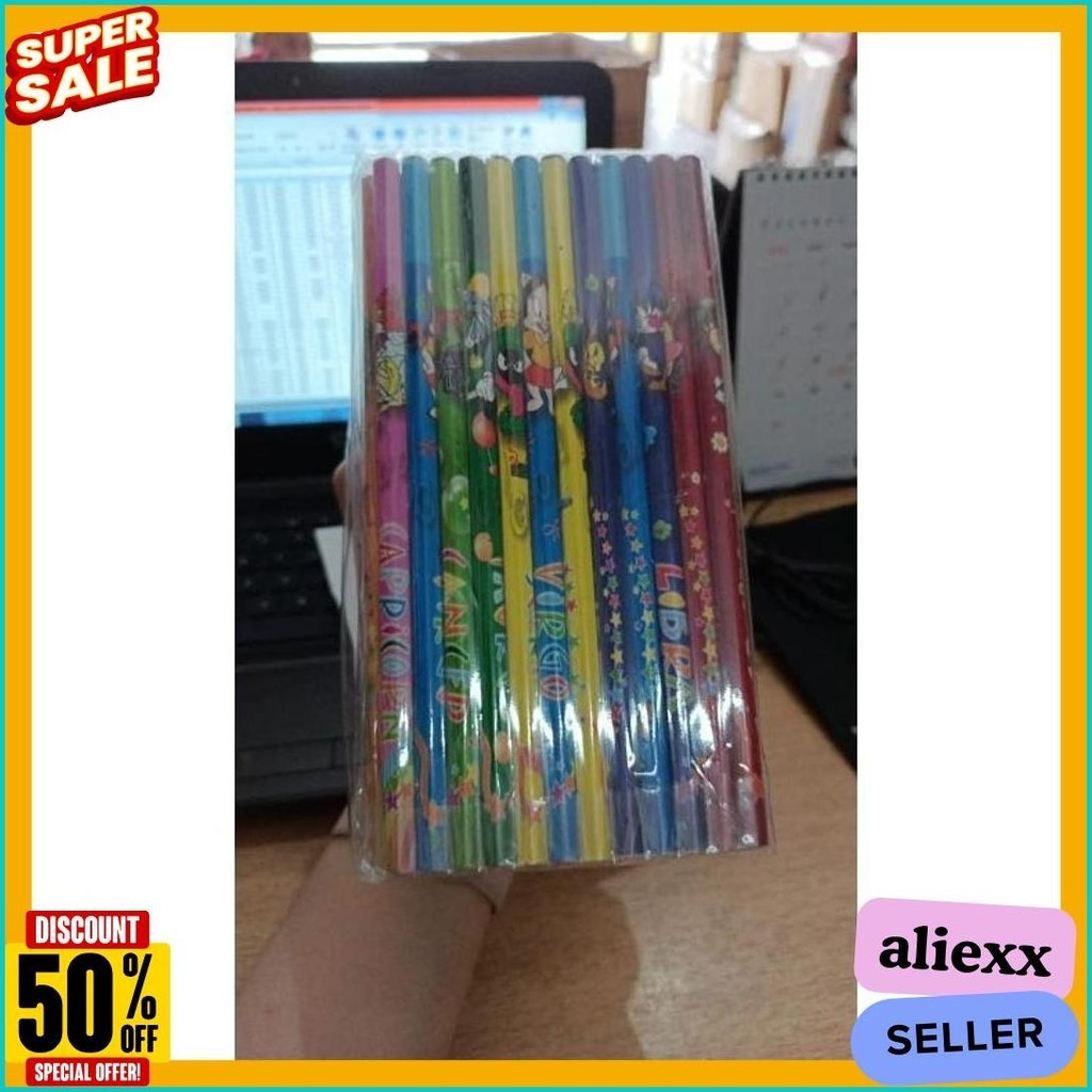 

[100 Pcs] Pensil 2B Fancy Motif Murah Isi 100 (Warna Random) (Murmer)