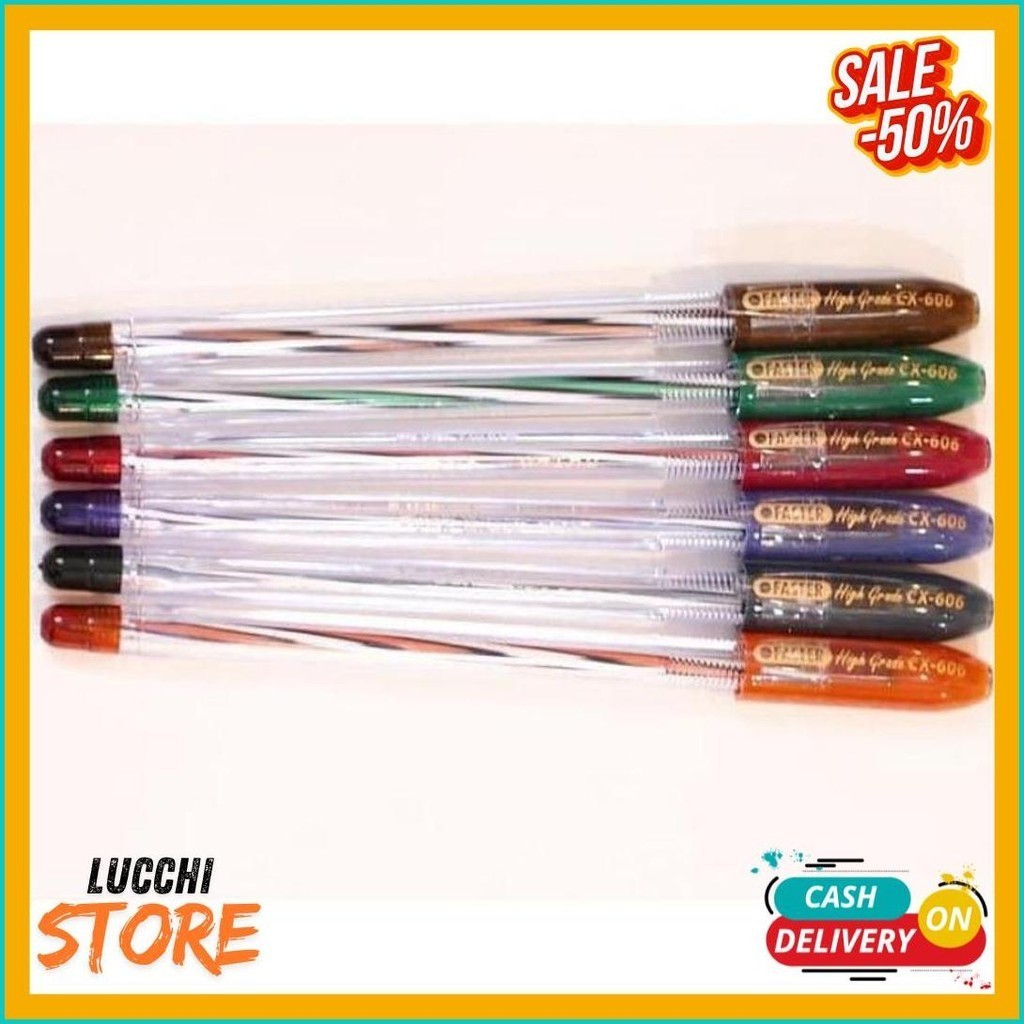 

Pulpen Faster C600 / Cx 606 Asli 1 Lusin (Murmer)