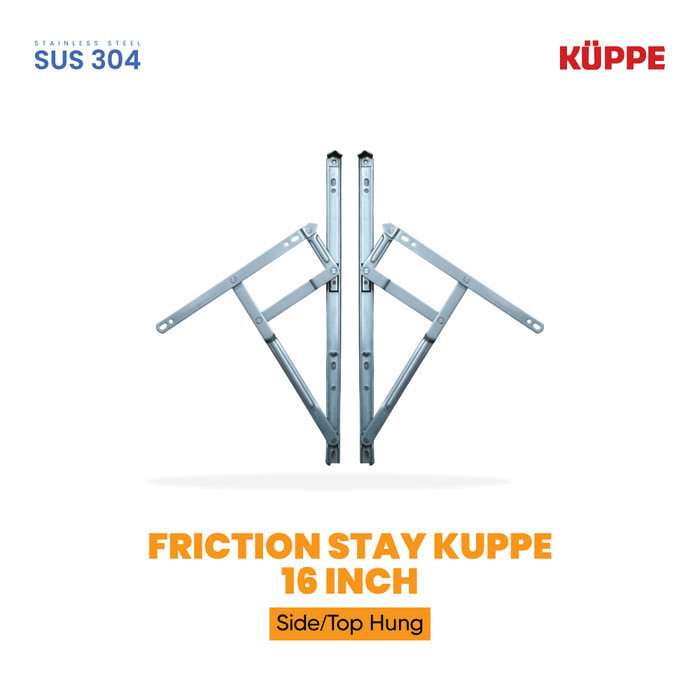 Kuppe Engsel Casement / Friction Stay 16 Inch, Aksesoris