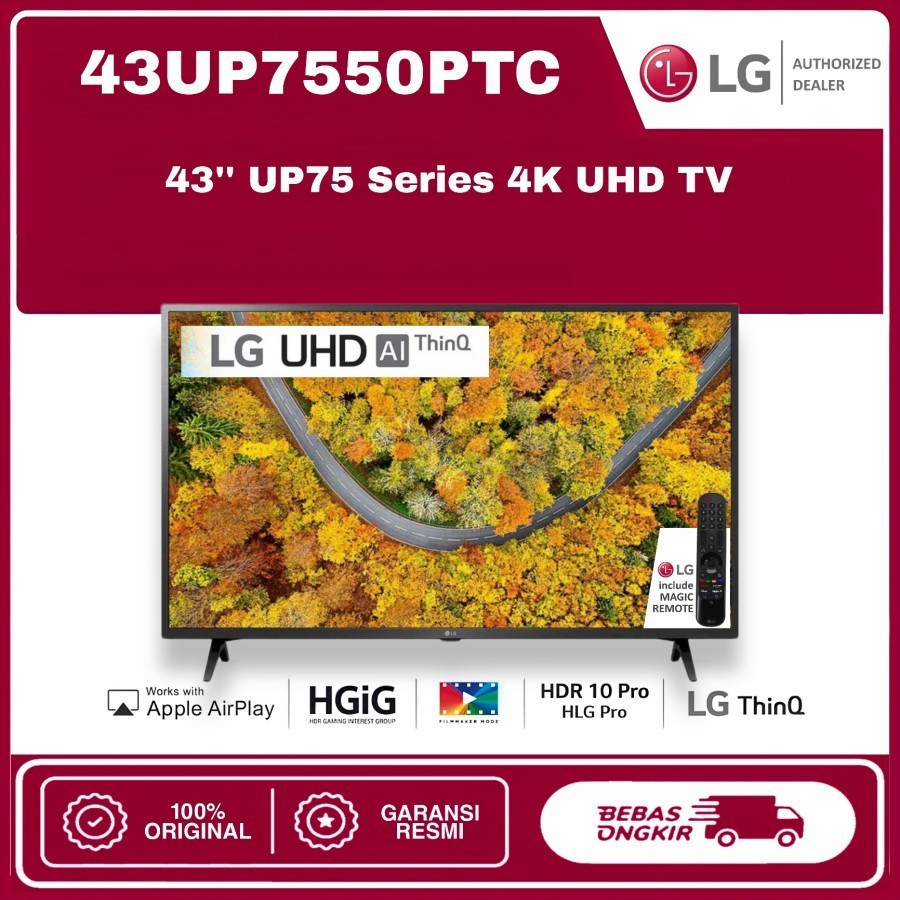 TV LG 43UP7550PTC 43 inch DIGITAL SMART TV LG 4K UHD 43UP7550