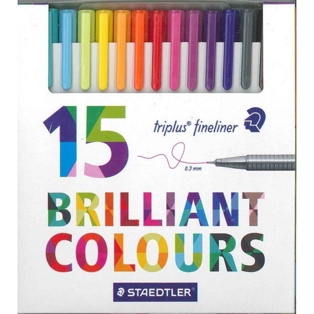 

Arom Staedtler Triplus Fineliner Set Pulpen 334 C15 - 15 Pcs