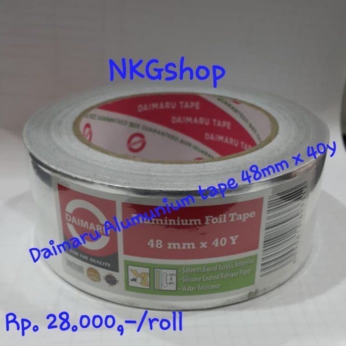 

Alumunium Tape 48mm x 40yard min 1dus = 24roll