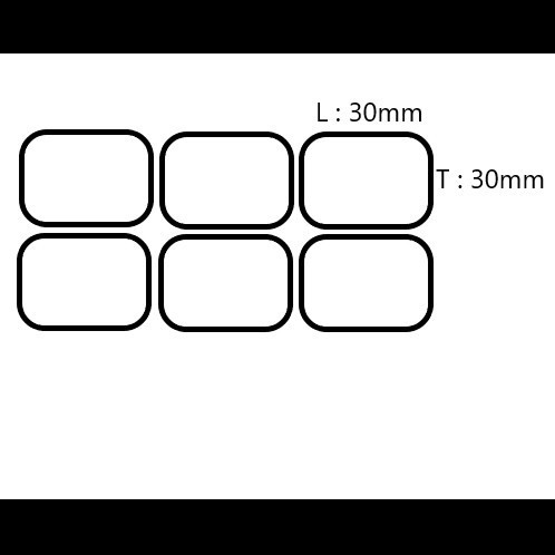 

Label de Yupo 30x30mm 3Line 5000pcs Gap 2mm Core 1 Inchi