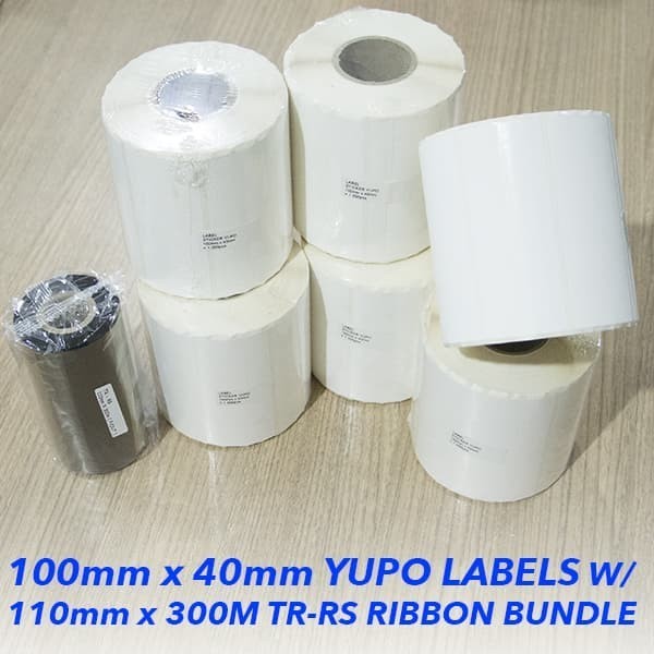 

Paket Label Sticker Yupo Uk. 100mm x 40mm 1 baris + Ribn Resin