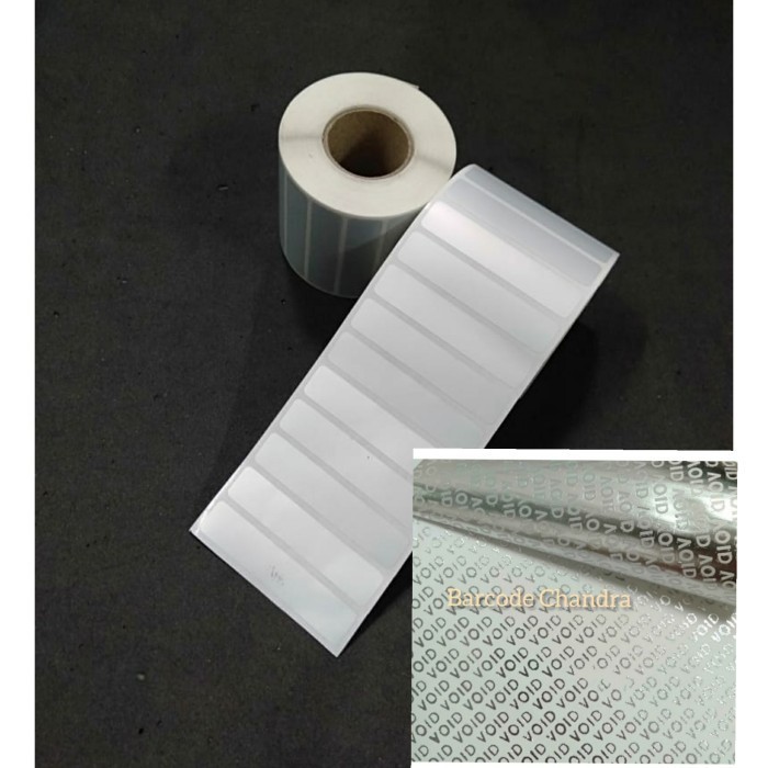 

stiker void hologram 50x10mm 1L 1000pcs gap2mm core 1 hologram silver