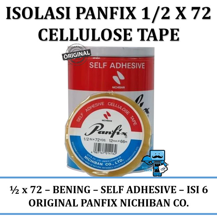 

Isolasi Panfix 1/2 X 72 Cellulose Tape isi 6