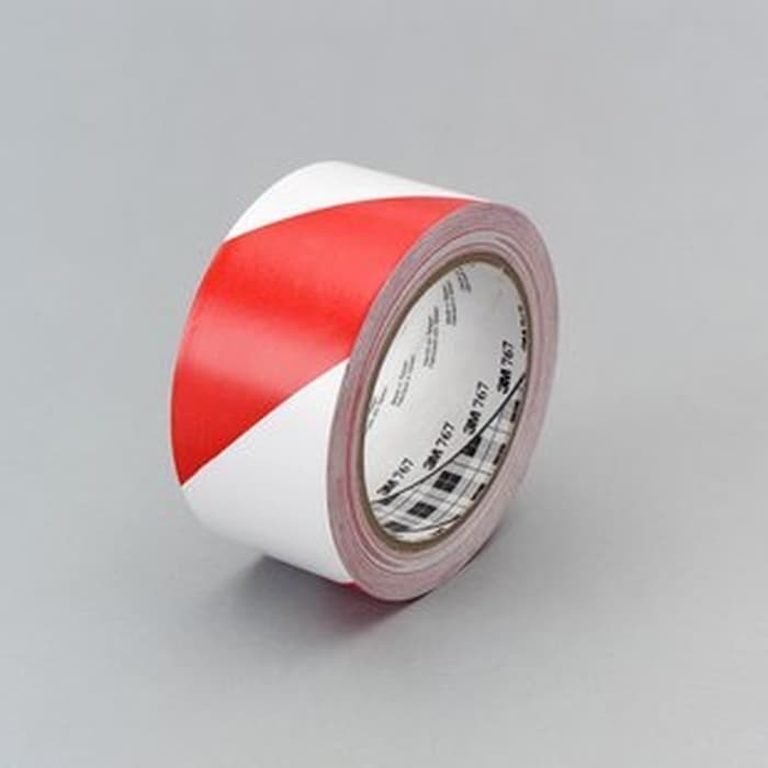

3M Hazard Warning Vinyl Marking Tape 767 Red/White, 2 in x 36 yd