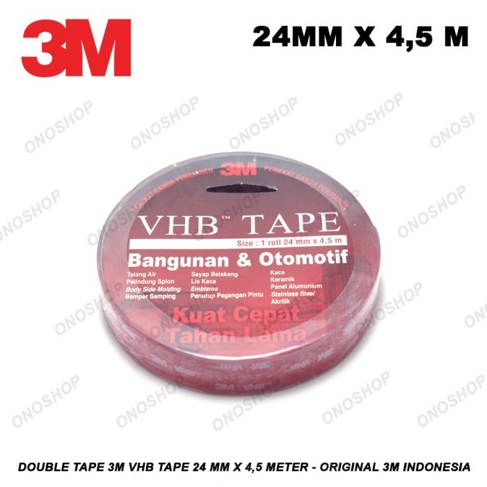 

Double Tape 3M VHB Tape 24 mm x 4,5 Meter - Original 3M Indonesia