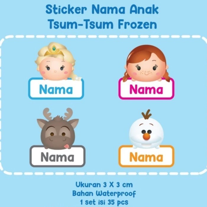 

Stiker sablon label nama kter untuk di baju/ kain permanent 35 pcs