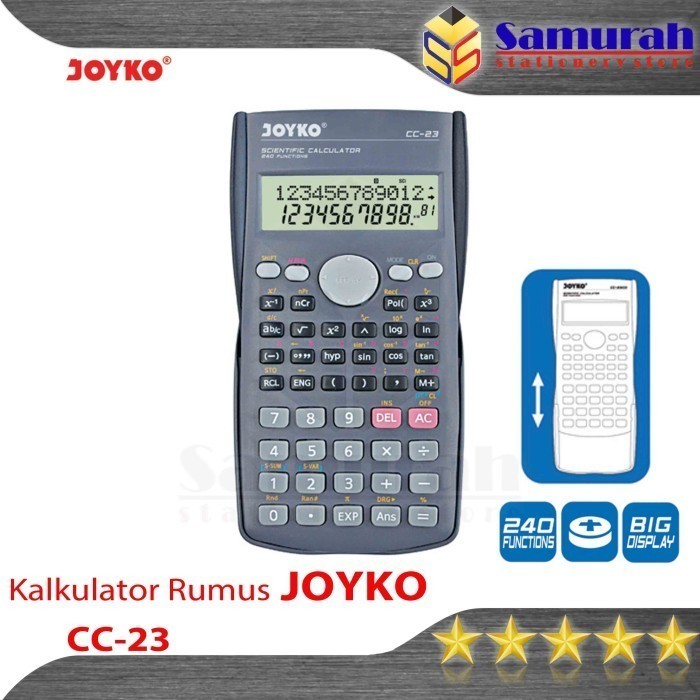 

Ready Kalkulator Meja Joyko CC 23 Sin Cos Tan / Calculator Rumus CC-23