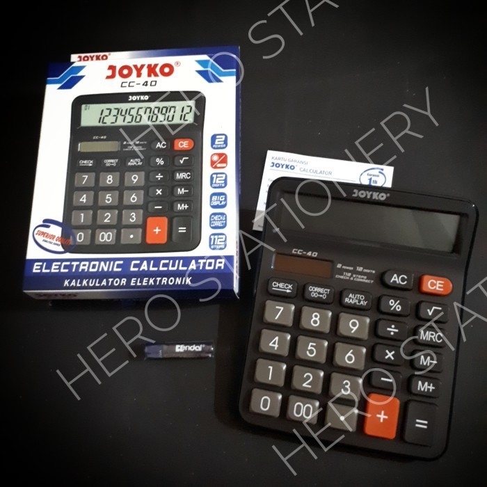 

Kalkulator calculator 12 digits check correct CC-40