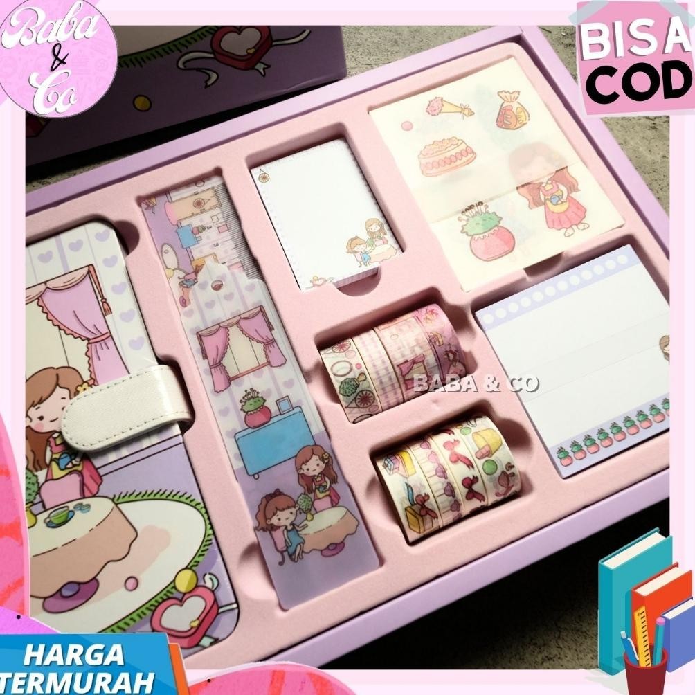 

TERMURAH JURNAL 7 IN 1 SWEETHEART CAKE SHOP JURNAL SWEET HEART (1 NOTEBOOK HARDCOVER , 2 SET WASHI TAPE , 2 SET STICKY NOTES , 1PEMBATAS BUKU ,1 STIKER ANTI AIR ) PAKET JURNAL 1 SET ISI 7 PCS PAKET MURAH BUKU HARIAN ALAT TULIS ESTETIK LETTERING ATK MURAH