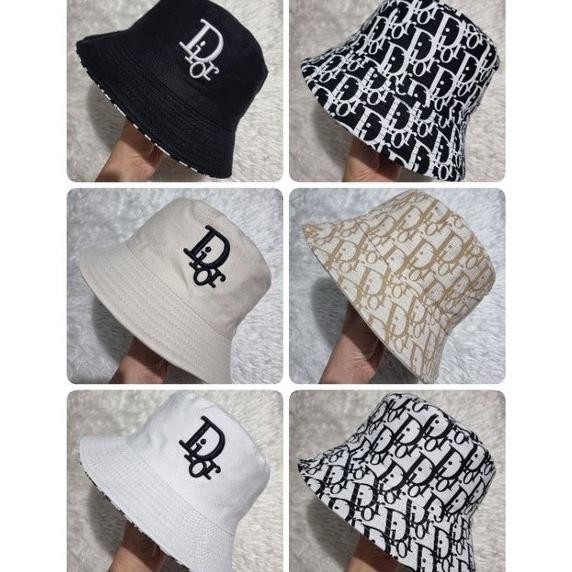 Topi Bucket Bolak Balik Premium Branded Pria Wanita Import Fashion