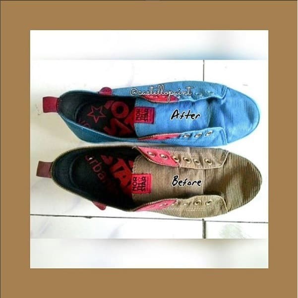 Cat Khusus Sepatu Dan Tas Bahan Kulit Dan Canvas Biru Muda Murah