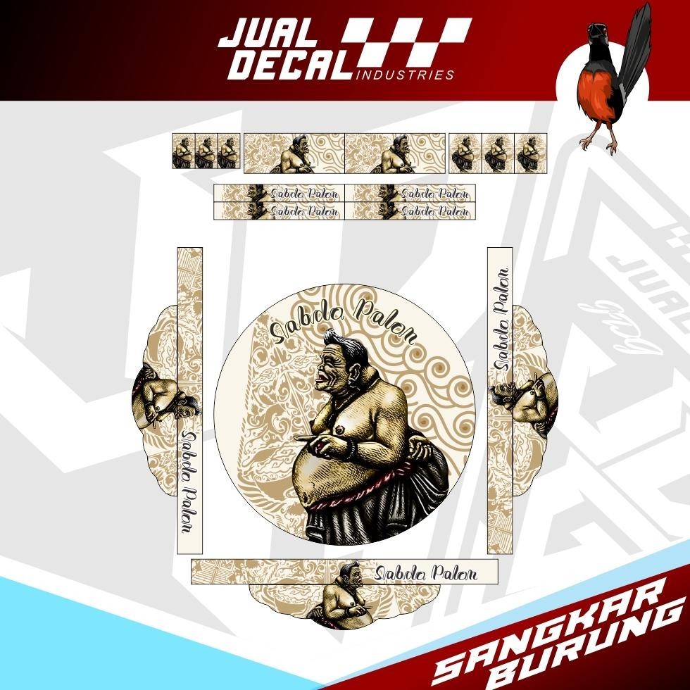 Stiker Sangkar Murai Variasi Wayang Semar Ojo Dumeh Decal Tebok Kandang Burung Bulat (Cod)