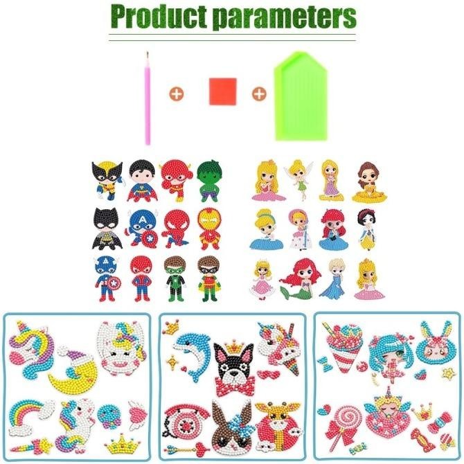 

Premium Stiker Diamond Painting DIY Stiker Diamond Karakter Stiker Kartun High Quality