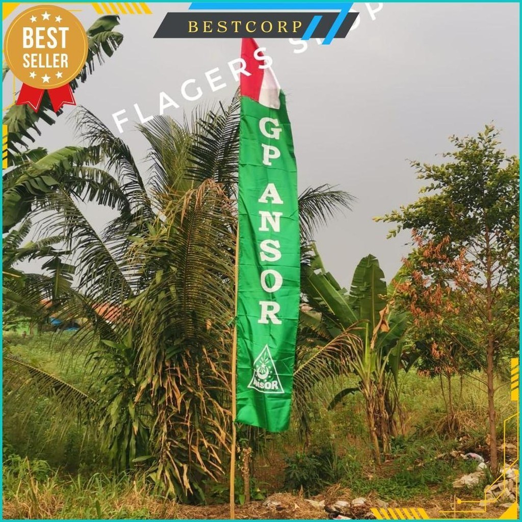 BENDERA UMBUL UMBUL GP ANSOR 3 METER SIAP KIRIM