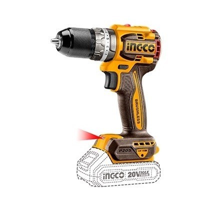 Brushless Impact Drill 13mm Ingco CIDLI20602 / Ingco CIDLI20602-GK Mesin Bor Tembok Beton 20V (2B&1F