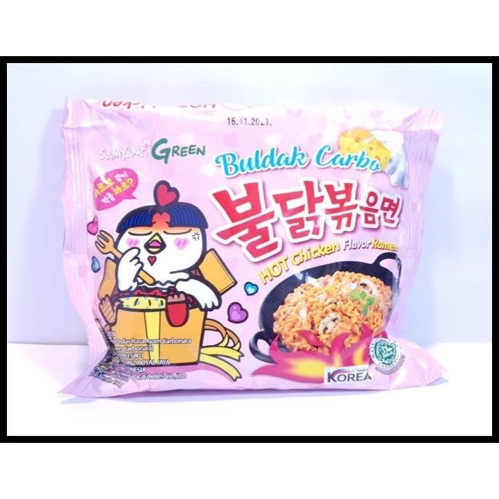 

Samyang Green Buldak Carbo Korean Hot Chicken Flavor Ramen 130Gr Asli