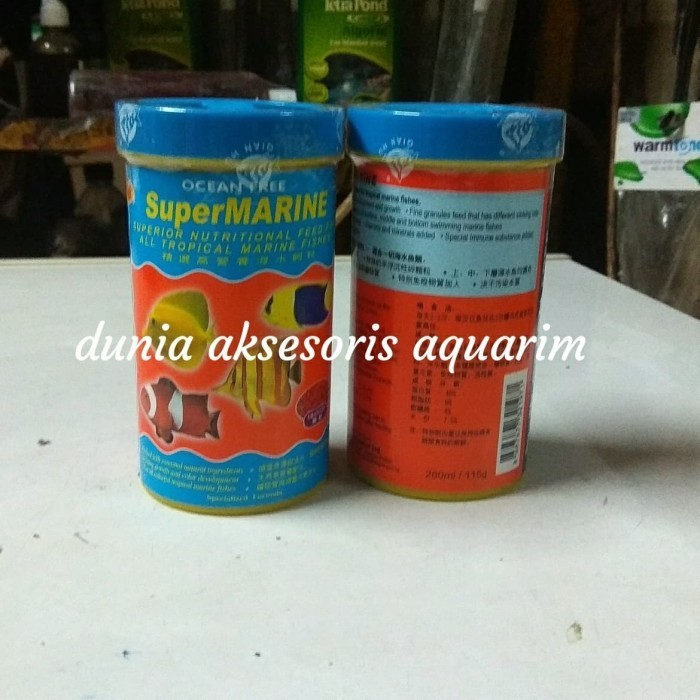 MAKANAN IKAN HIAS OCEAN FREE TETRA SUPER MARINE 115GR