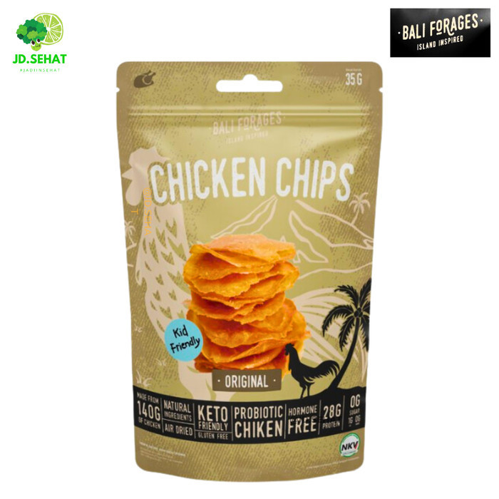 

BERGARANSI Chicken Chips BALI FORAGES Keripik Daging Ayam Original Air Dried