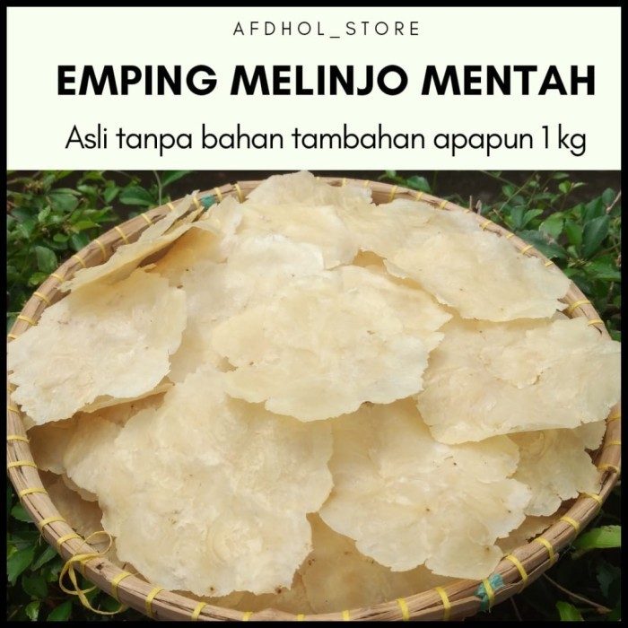 

TERBATAS Emping melinjo mentah asli super kering tipis has serang banten