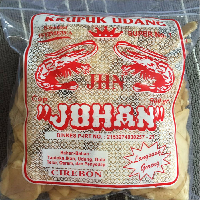 

BERGARANSI Krupuk Udang Johan Super