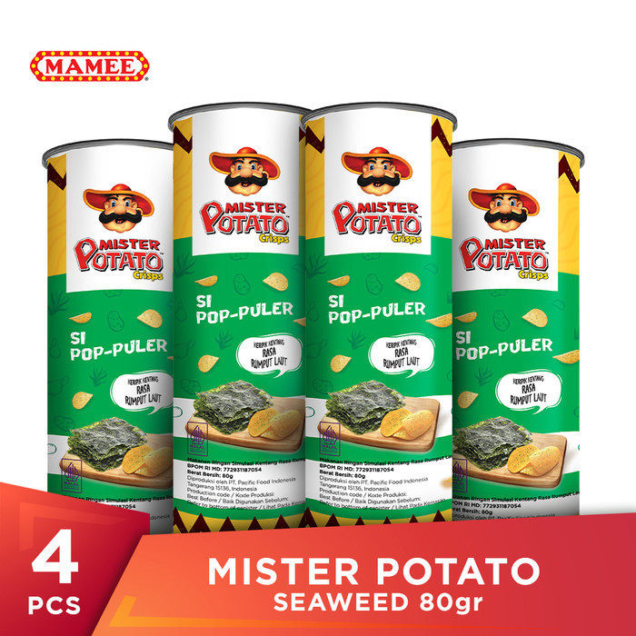 

LIMITED EDITION Mister Potato Crisps Seaweed 80gr - 4pcs