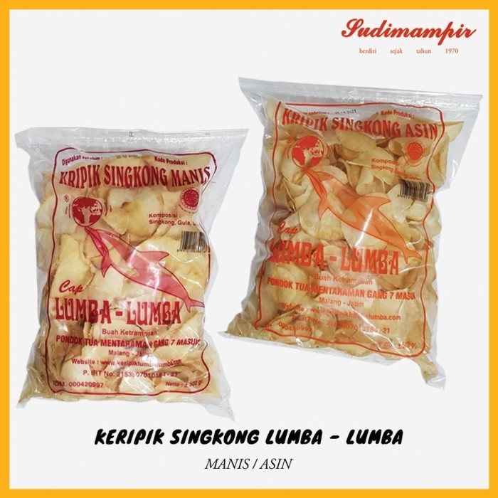 

KOMPLIT Keripik Singkong Lumba Lumba Asin & Manis 500 gram