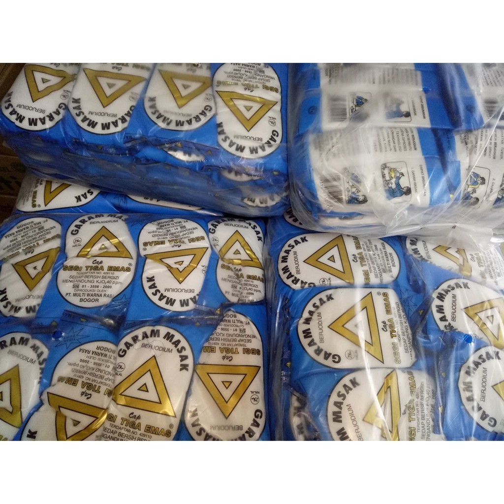 

Garam cap Segitiga Emas ukuran besar per dus (20bks)