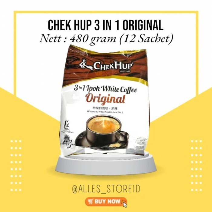 

Chek Hup White Coffe Original /Chek Hup 3 In 1 600 Gram
