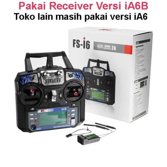 Flysky Fs-I6 2.4G 6Ch Afhds Rc Transmitter W/ Fs-Ia6 Receiver
