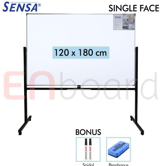 

Papan Tulis Whiteboard Standing Single Face Sensa 120 x 180 cm