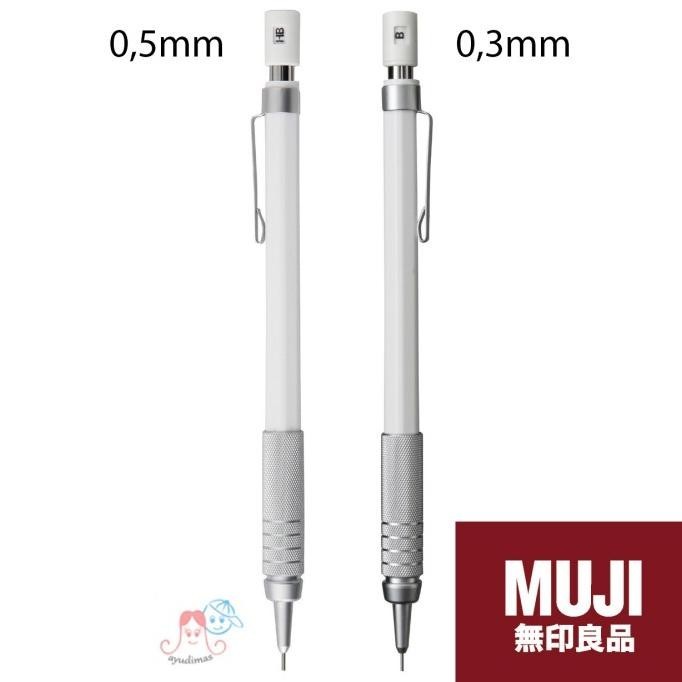 

BEBAS ONGKIR - MUJI Low Center Gravity Mechanical Pencil 0.3mm / 0.5mm White